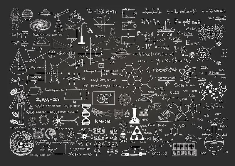 Wissenschaftliche Formeln Fototapete wallpaper mural