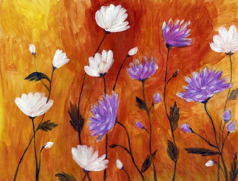 Blumen Fototapete wallpaper mural
