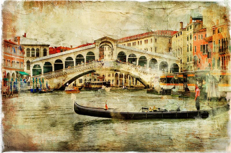 Rialto Brücke in Venedig Fototapete wallpaper mural