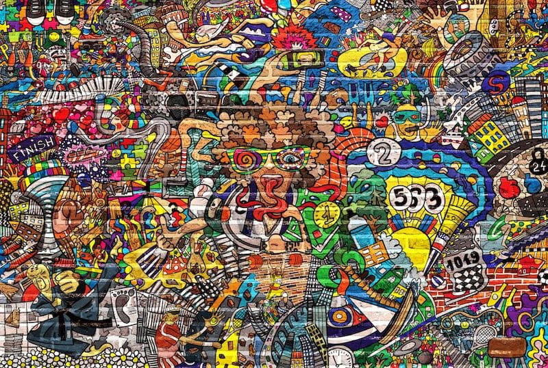 Graffiti-Wand Fototapete wallpaper mural