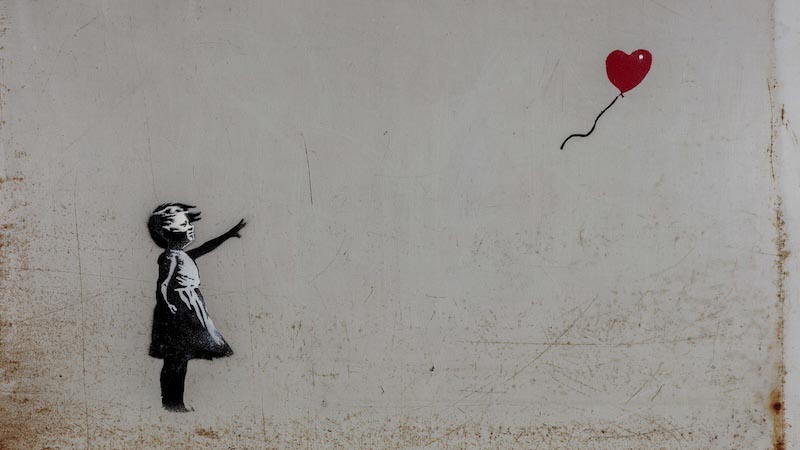 Banksy und Hoffnung Fototapete wallpaper mural