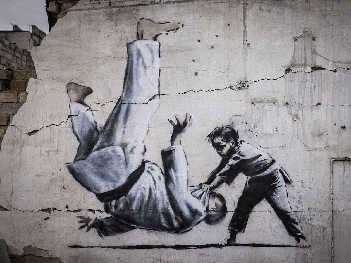 Banksy Tribute Judo Kid Fototapete wallpaper mural