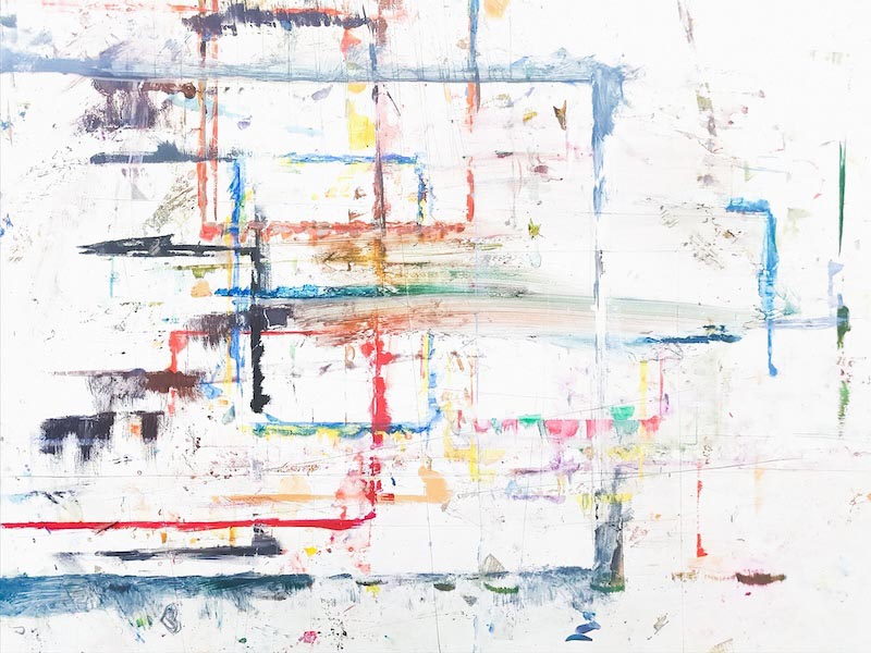 Dezente Gitterlinien Abstract Art Fototapete wallpaper mural