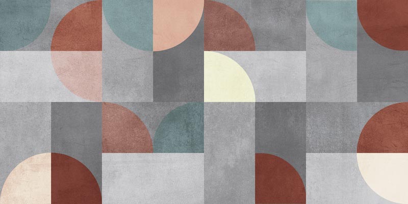Retro-Formen Abstract Art Fototapete wallpaper mural