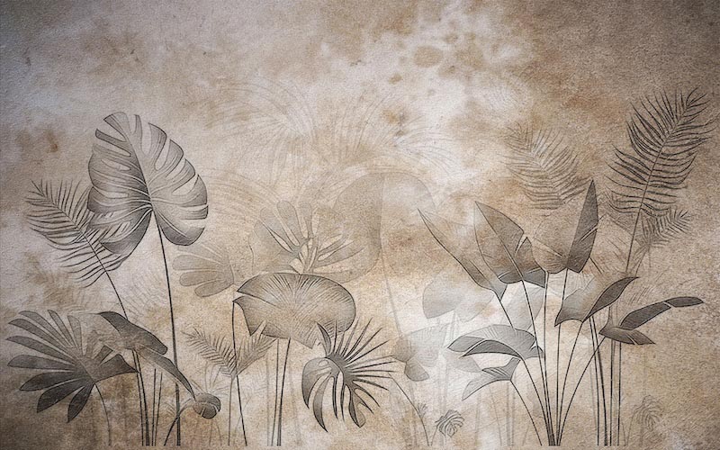 Flüsternder Dschungel Abstract Art Fototapete wallpaper mural