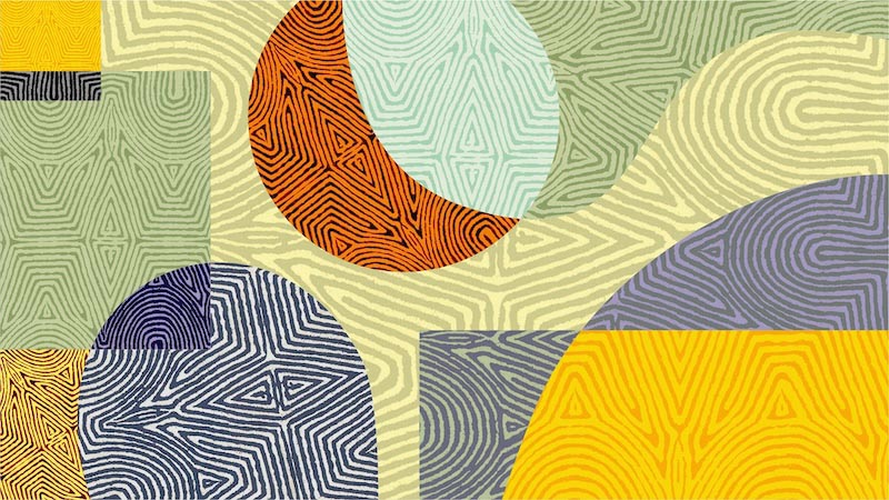 Gemusterte Harmonie Abstract Art Fototapete wallpaper mural