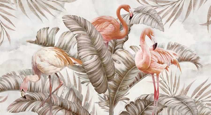 Flamingo Fototapete wallpaper mural