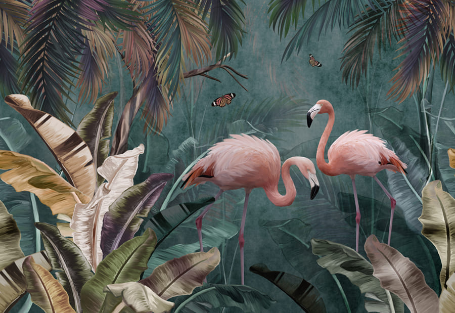 Rosa Flamingo Fototapete wallpaper mural