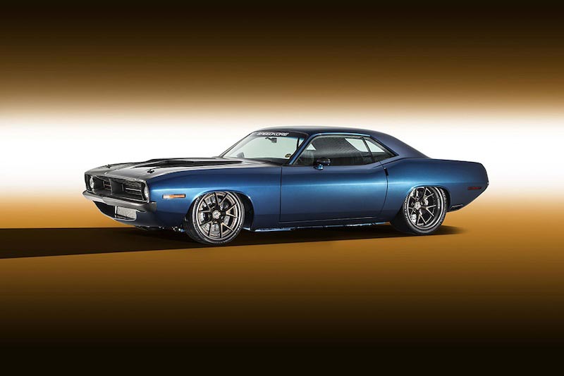 1970 Plymouth Cuda Modellauto Fototapete wallpaper mural