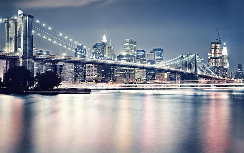 Nacht in Brooklyn Fototapete wallpaper mural
