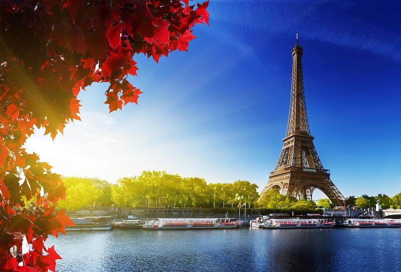 Sicht der Eiffel Fototapete wallpaper mural