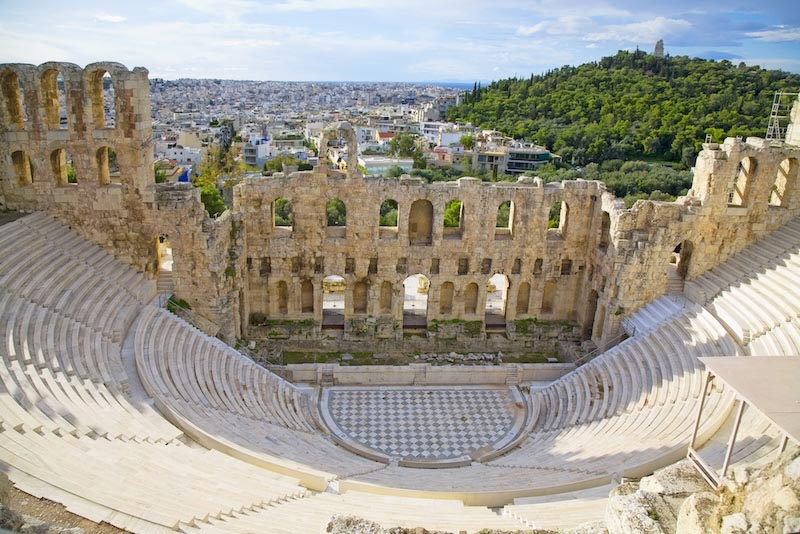 Herodes Atticus Theater Athens Fototapete wallpaper mural
