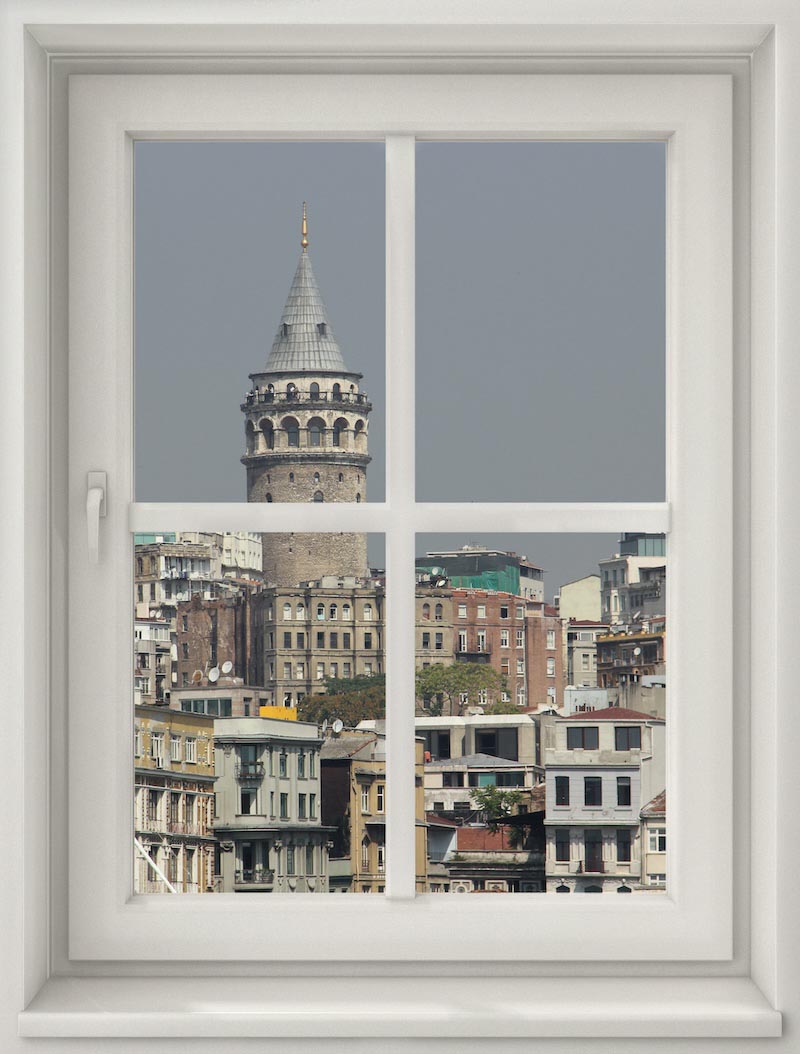 Galata Turm aus meinem Fenster Fototapete wallpaper mural