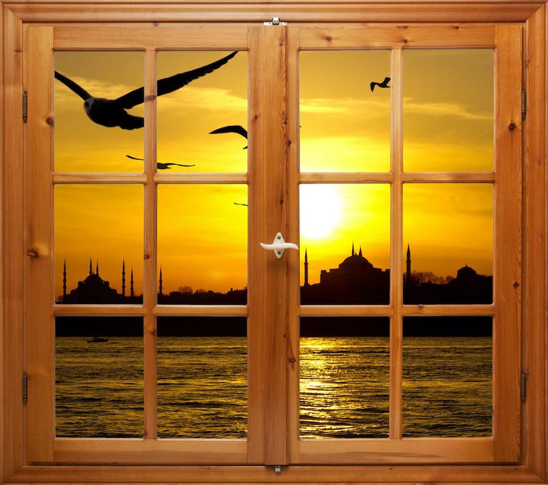 Mein Haus schaut auf Istanbul Fototapete wallpaper mural