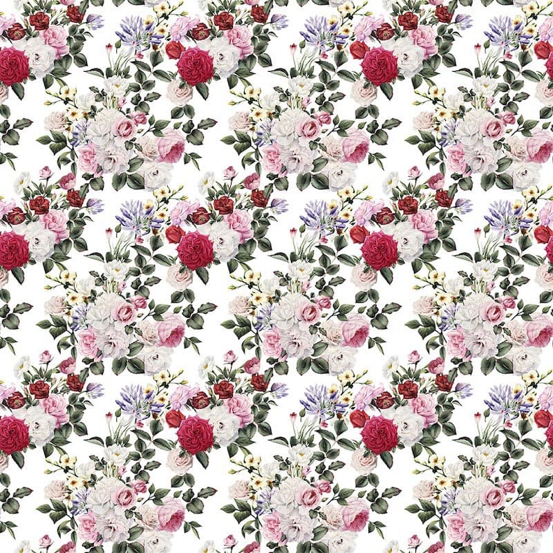 Haus mit Blumen Fototapete wallpaper mural