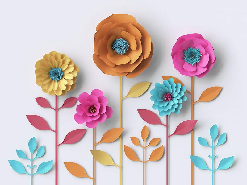 Blumenpuppen Fototapete wallpaper mural