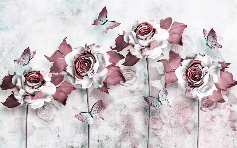 Rosa Farbtöne Fototapete wallpaper mural