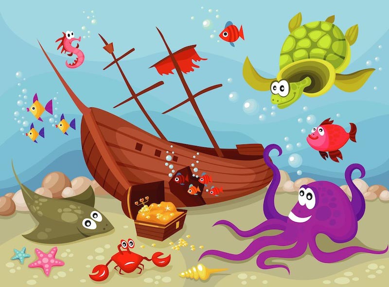 Unter dem Meer Fototapete wallpaper mural