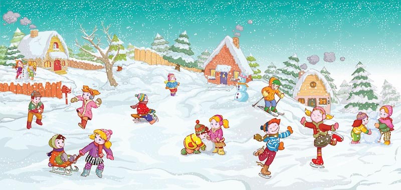 Wenn Schnee fällt Fototapete wallpaper mural