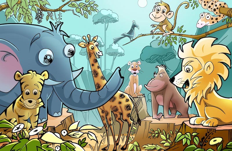 Kinderzimmer Tiere Fototapete wallpaper mural