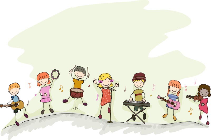 Kinderorchester Fototapete wallpaper mural