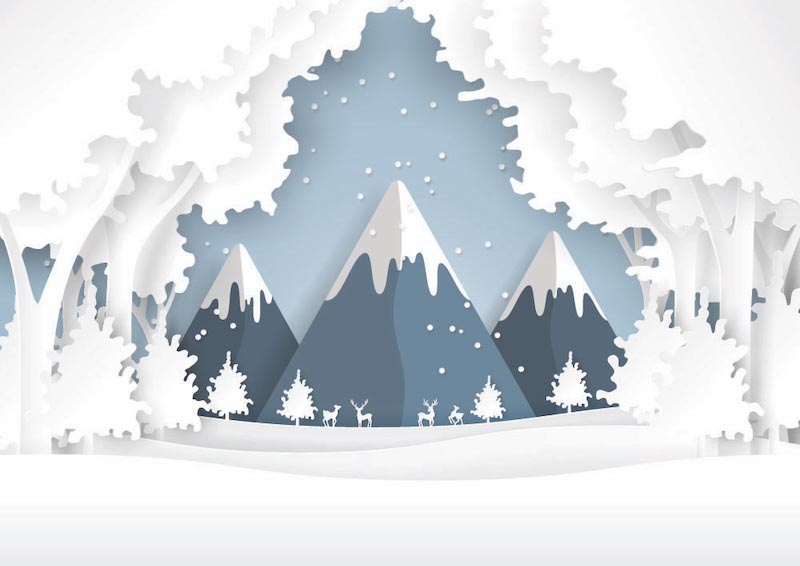 Schneemärchen Fototapete wallpaper mural