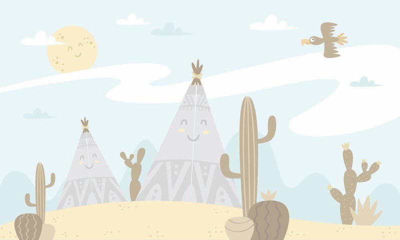 Cowboystadt Fototapete wallpaper mural