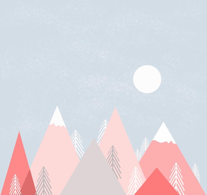 Bunte Berge Fototapete wallpaper mural
