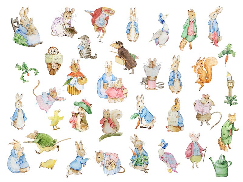 Peter Rabbit Freude Fototapete wallpaper mural