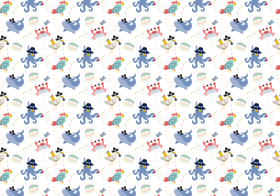 Niedlicher Pirat Fototapete wallpaper mural