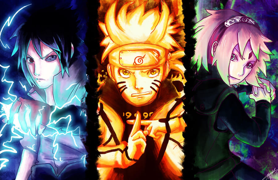 Naruto Team 7 Fototapete wallpaper mural