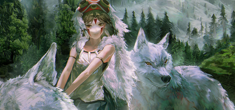 Prinzessin Mononoke Fototapete wallpaper mural