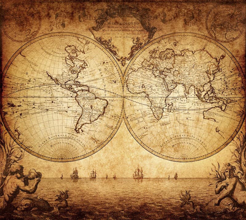 Der Stand der Welt im 1733 Fototapete wallpaper mural
