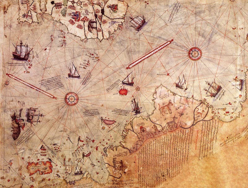 Piri Reis Karte Fototapete wallpaper mural