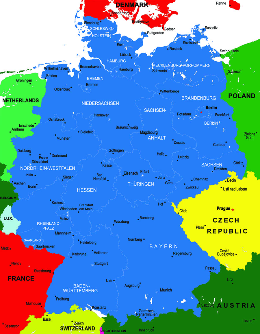 Deutschland und Nachbarlander Fototapete wallpaper mural