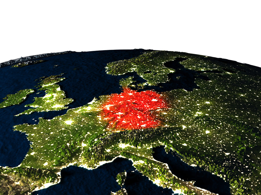 Deutschland Aus Dem Weltraum Fototapete wallpaper mural