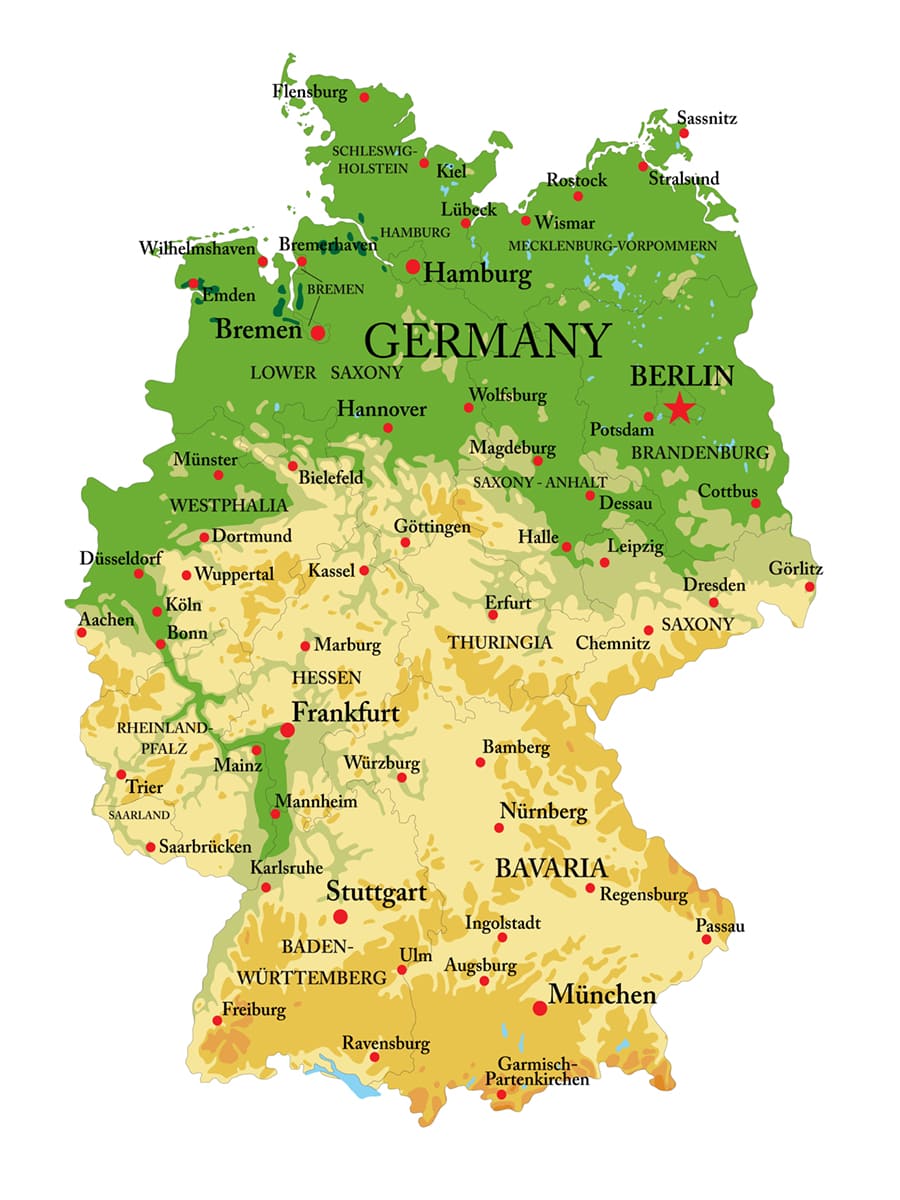 Deutschlandkarte Fototapete wallpaper mural