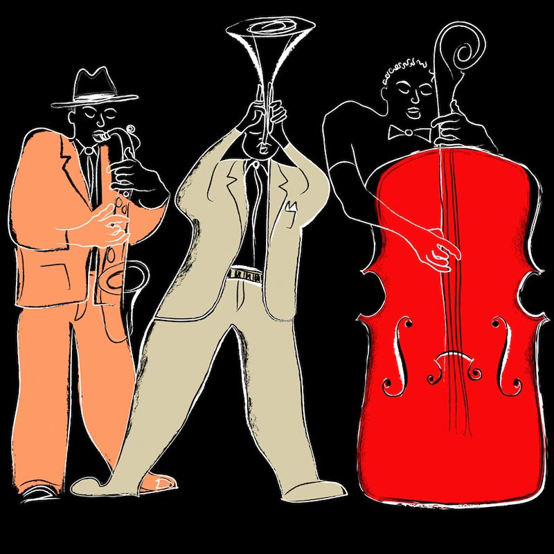 Blues Trio Fototapete wallpaper mural