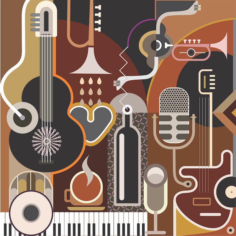 Musik und Kunst Fototapete wallpaper mural
