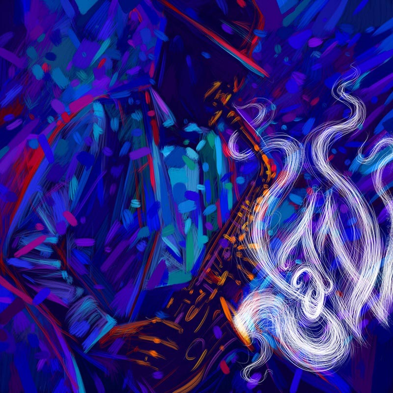 Kunst im Jazzstil Fototapete wallpaper mural