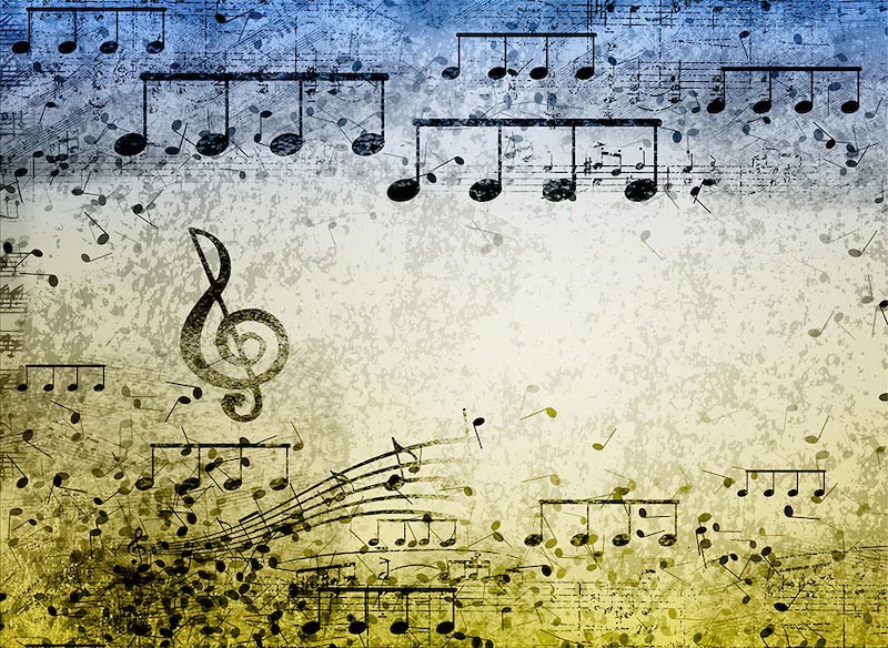 Harmonie Der Noten Fototapete wallpaper mural