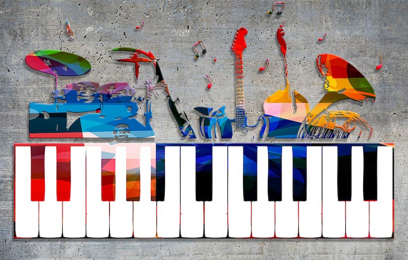 Musikinstrumente Fototapete wallpaper mural
