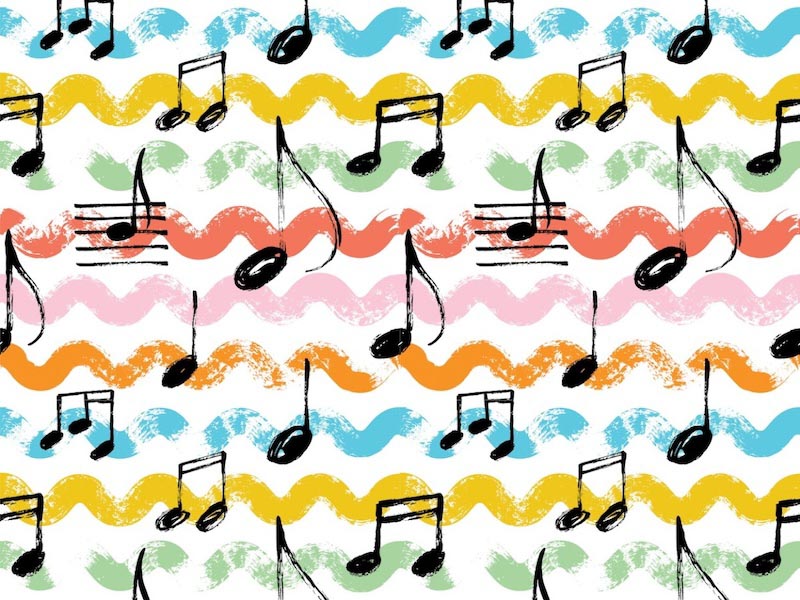 Musik Und Rhythmus Farben Fototapete wallpaper mural