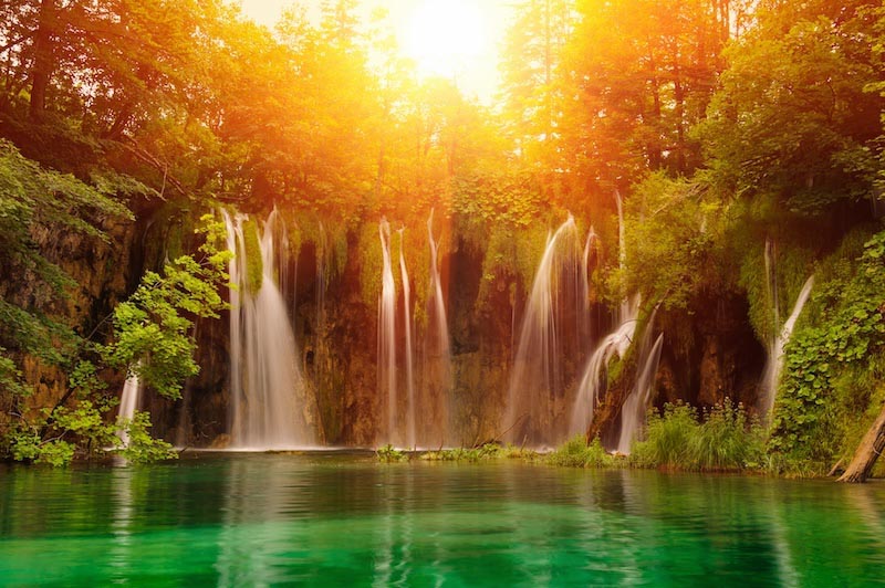 Klang eines Wasserfalls Fototapete wallpaper mural
