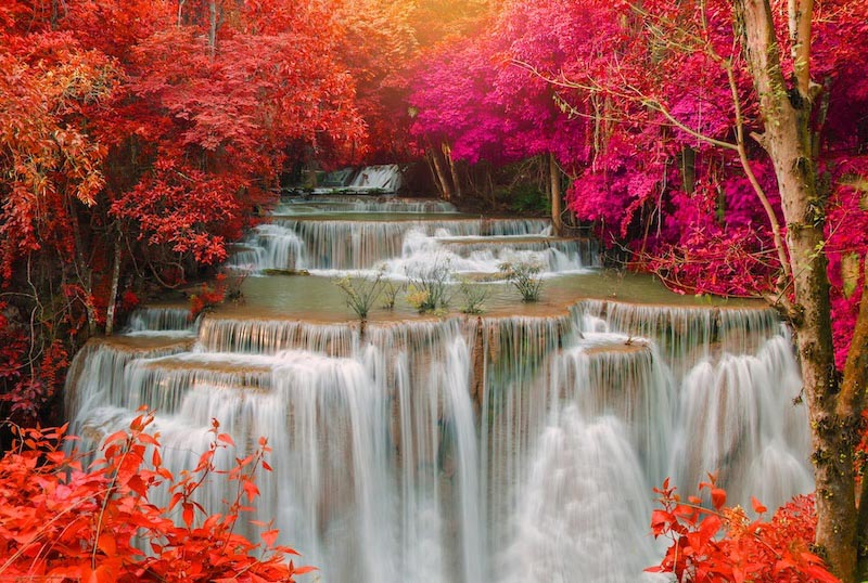 Kanchanaburi Wasserfall Fototapete wallpaper mural