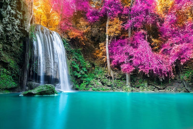 Thailand Nationalpark Wasserfall Fototapete wallpaper mural