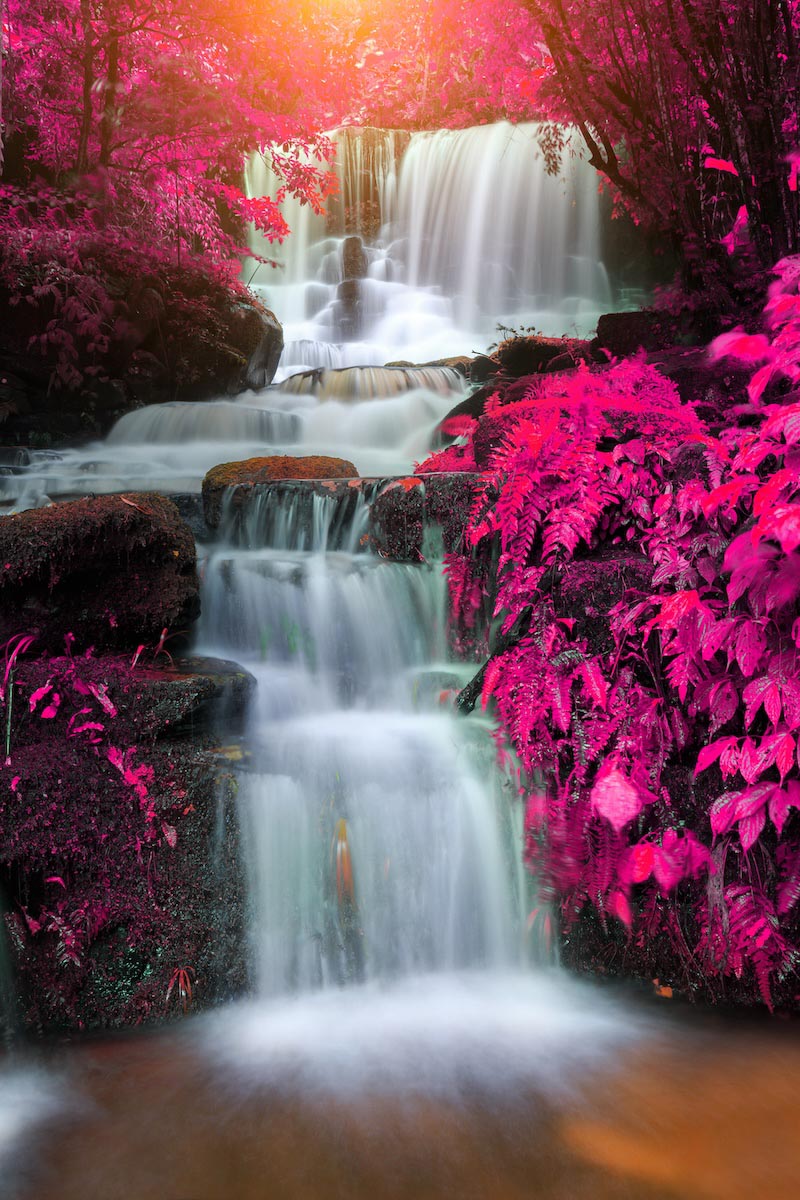 Mun Daeng Wasserfall Fototapete wallpaper mural