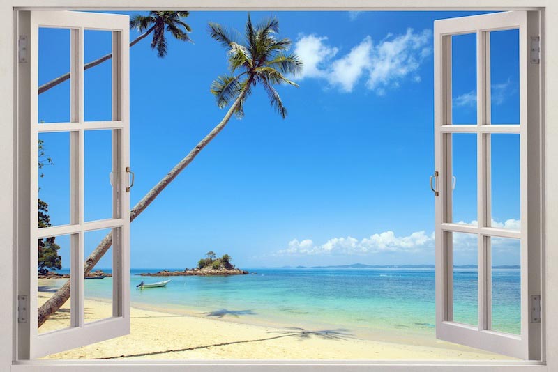 Fensterblick Fototapete wallpaper mural