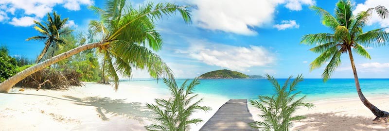 Panoramablick aufs Meer Fototapete wallpaper mural