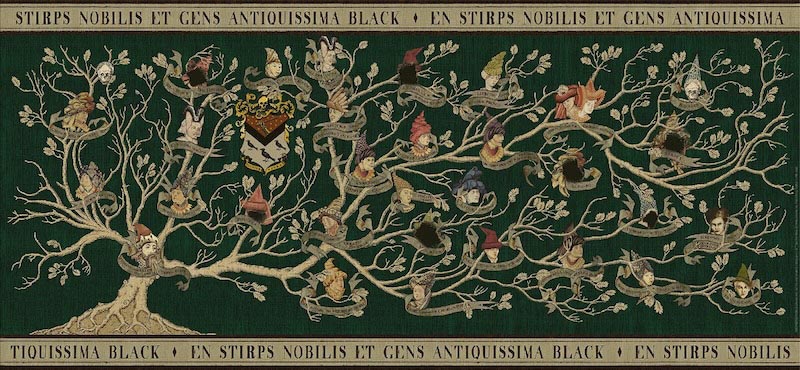 Harry Potter – Stammbaum der Familie Black Fototapete wallpaper mural